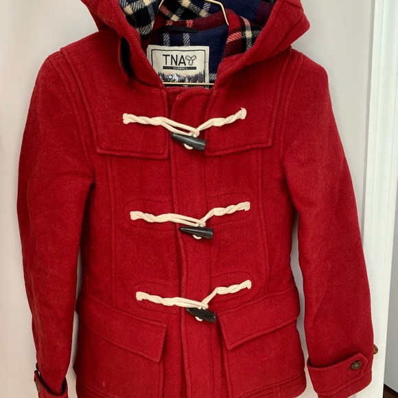 Aritzia TNA Red Wool Paddington Jacket XXS - Picture 4 of 7